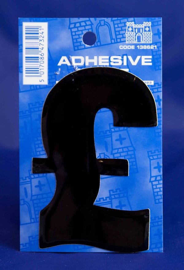 £ Black 3 inch Self Adhesive Vinyl