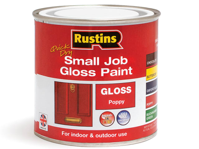 Rustins Quick Dry Small Job Gloss Poppy 250ml GPPOW250