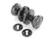 Centurion Black Plastic Rim Mortice Knob Set