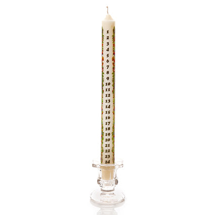 Premier Advent Candle & Holder Ivory 25cm AC165687IV