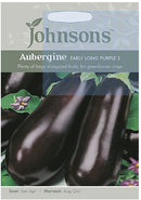 Johnsons Solanum melongena - Aubergine Early Long Purple 2