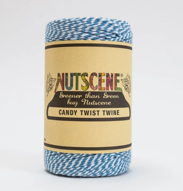 Nutscene CandyTwist Twine Blue and White