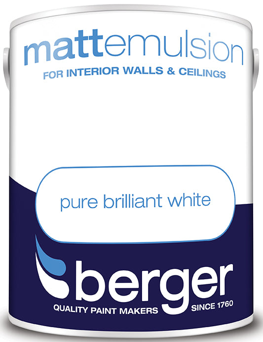 Berger Pure Brilliant White 5 Litres Matt Paint