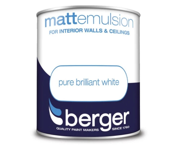Berger Pure Brilliant White 1 Litre Matt Paint