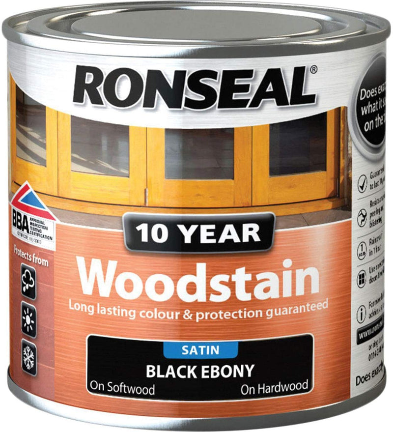 Ronseal 10 Year Woodstain Black Ebony 250ml