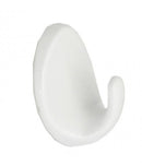 55mm White Plastic Self Adhesive Oval Hook