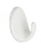 55mm White Plastic Self Adhesive Oval Hook