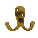 Centurion 56mm PB Solid Brass Double Robe Hook