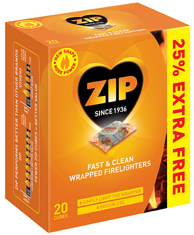 Zip Fast & Clean Firelighter x 16 +25%