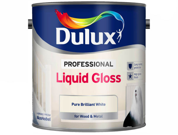 Dulux Professional Liquid Gloss Pure Brilliant White 2.5 Litres 5091043