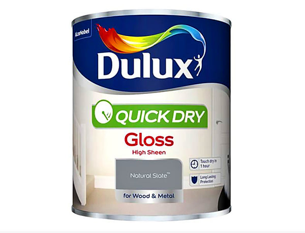 Dulux Quick Dry Gloss Natural Slate 750ml 5358144