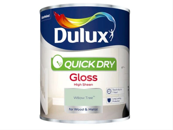 Dulux Quick Dry Gloss Willow Tree 750ml 5358149