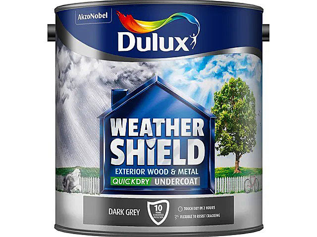 Dulux Weathershield Quick Dry Flex Undercoat Dark Grey 2.5 Litres 5092085