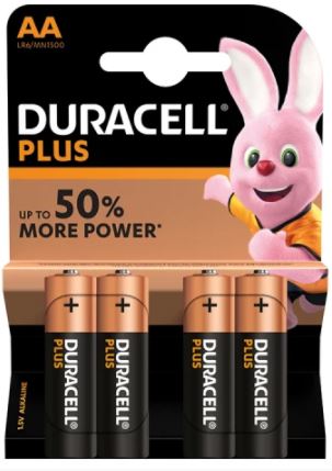 Duracell Plus - AA Batteries - Pack of 4