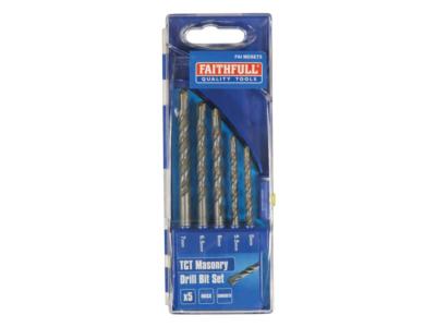Faithfull Standard Masonry Drill Set of 5 5-7mm