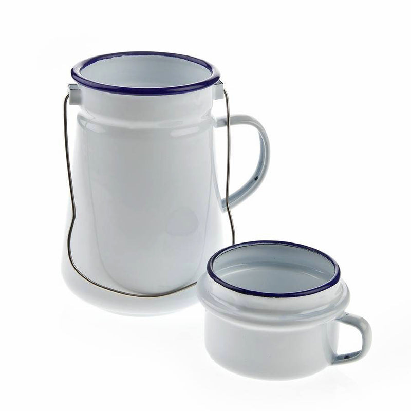 Falcon 11cm Tea Can Including Cup - White