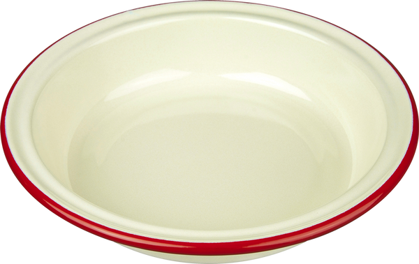 Falcon Cream and Red Pie Dish Round 18cm