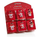 Premier Decorations Ltd Flashing LED Lit Christmas Snowman Pin Badge LB162129 