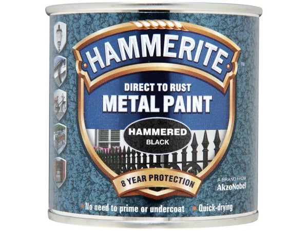 Hammerite Metal Hammered Black 250ml 5084792