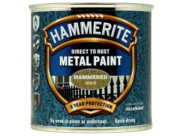 Hammerite Metal Hammered Gold 250ml 5084818