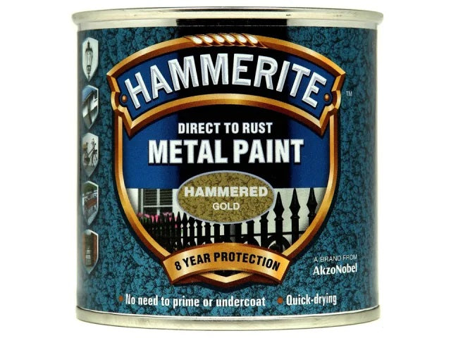 Hammerite Metal Hammered Gold 250ml 5084818