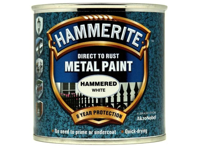 Hammerite Metal Hammered White 750ml 5092971