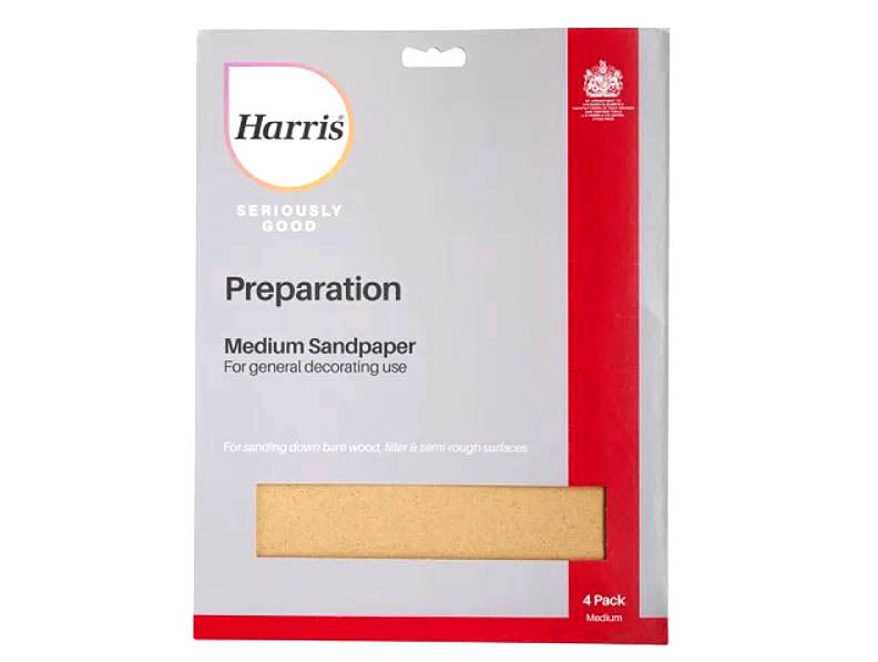 Harris Seriously Good Sandpaper Medium x 4 102064319