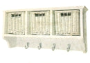 Headbourne White Storage Unit Hook Rail With 3 Baskets