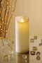 Premier Accents Battery Operated LED Dancing Flame Cream Candle 23cm x 9cm LB131010CR