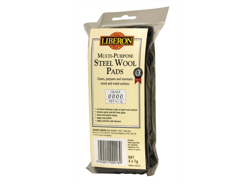 Liberon Steel Wool Ultrafine Grade 0000 4x7g 015062
