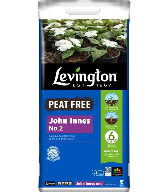 Levington Peat Free John Innes No.2 Compost 10 Litres