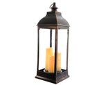 Lumineo Indoor Battery Operated LED Lantern With Waving Candle