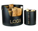 Manor 0345 Log & Kindling Tub Set BlackManor 0345 Log & Kindling Tub Set Black