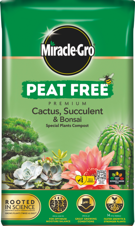 Miracle Gro Peat Free Cactus, Succulent & Bonsai 6 Litres