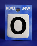 28mm Monogram Letter O Black Self Adhesive Vinyl Letters