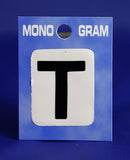 28mm Monogram Letter T Black Self Adhesive Vinyl
