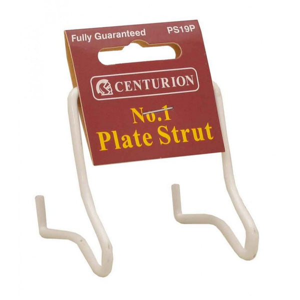 Centurion No 1 65mm White Plastic Coated Wire Plate Stand