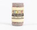 Nutscene Candy Twist Twine Red, Green and White 50m Spool