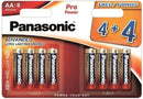 Panasonic Pro Power AA Alkaline Battery Pack of 8