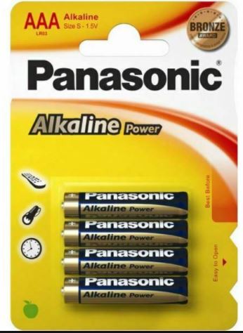 Panasonic Alkaline Power AAA Battery Pack of 4