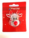 Premier Decorations Ltd Flashing LED Lit Christmas Reindeer Pin Badge LB162129