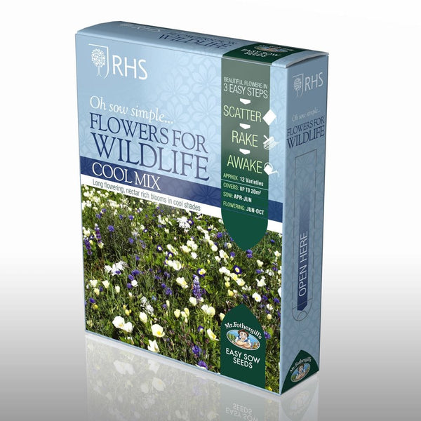 Mr Fothergills RHS Shake and sow Flowers for wildlife Cool mix 33574