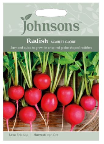 Johnsons Seeds Raphanus sativus Radish Scarlet Globe
