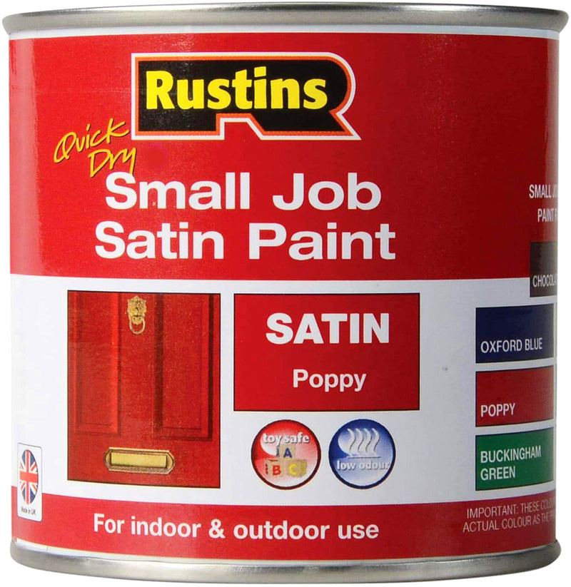 Rustins Quick Dry Small Job Satin Poppy 250ml
