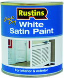 Rustins Quick Dry Satin Paint White 250ml