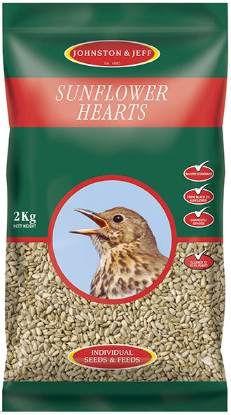 Johnston and Jeff SH12 Sunflower Hearts 12.75 KG - NORFOLK DELIVERY ONLY