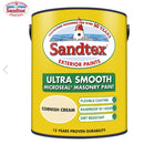 Sandtex Ultra Smooth Cornish Cream Masonry Paint 5 Litres
