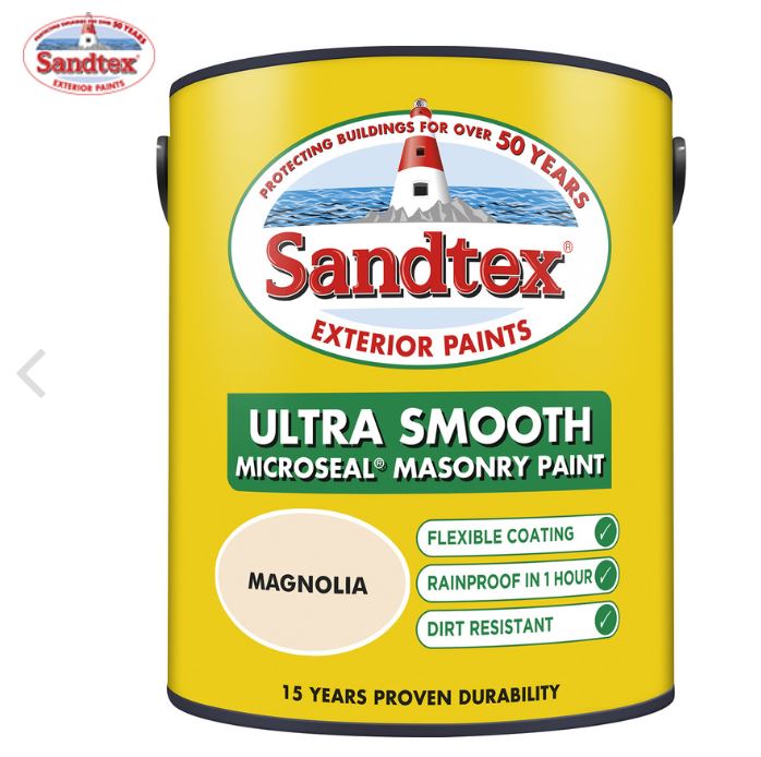 Sandtex Ultra Smooth Magnolia Masonry 5 Litres