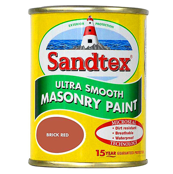 Sandtex Ultra Smooth Brick Red Masonry Paint 150ml Tester