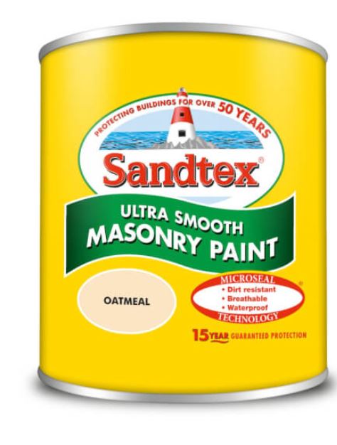 Sandtex Ultra Smooth Oatmeal Masonry Paint 150ml Tester